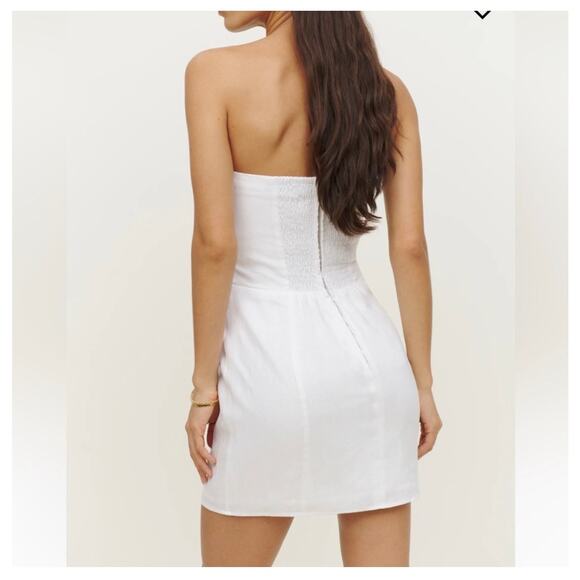 Reformation Shiela Linen Dress - White - Size 8 - NWT - Picture 3 of 8